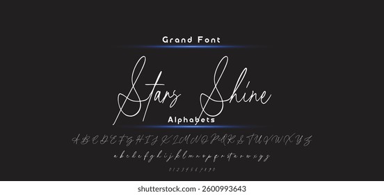 signature Font Calligraphy Logotype Script Brush Font Type Font lettering handwritten