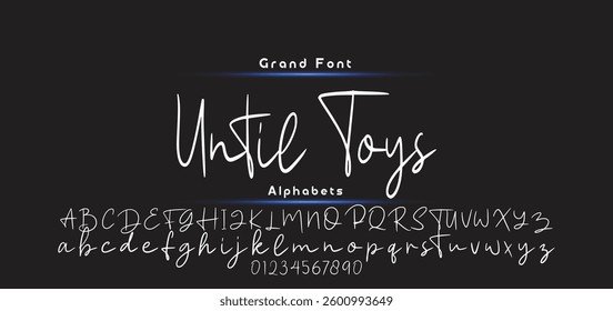 signature Font Calligraphy Logotype Script Brush Font Type Font lettering handwritten