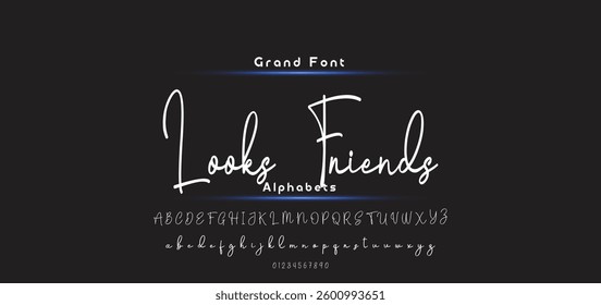 signature Font Calligraphy Logotype Script Brush Font Type Font lettering handwritten
