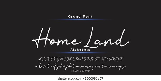 signature Font Calligraphy Logotype Script Brush Font Type Font lettering handwritten