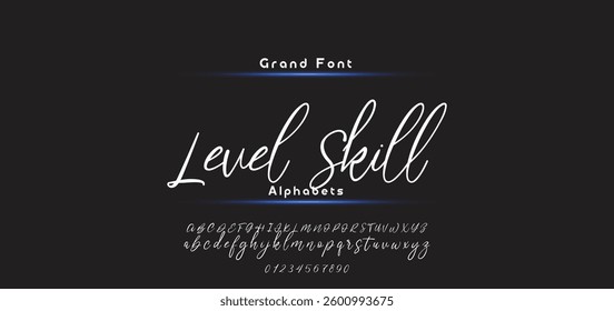 signature Font Calligraphy Logotype Script Brush Font Type Font lettering handwritten