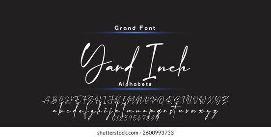 signature Font Calligraphy Logotype Script Brush Font Type Font lettering handwritten
