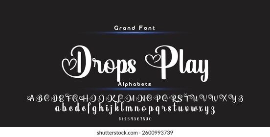 signature Font Calligraphy Logotype Script Brush Font Type Font lettering handwritten