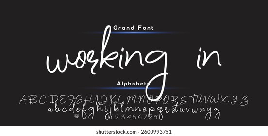 signature Font Calligraphy Logotype Script Brush Font Type Font lettering handwritten