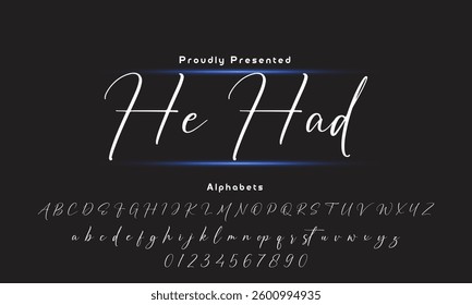 signature Font Calligraphy Logotype Script Brush Font Type Font lettering handwritten.