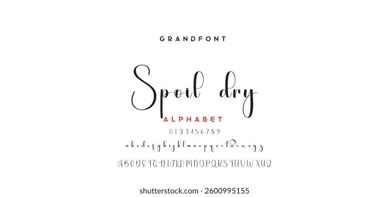 signature Font Calligraphy Logotype Script Brush Font Type Font lettering handwritten