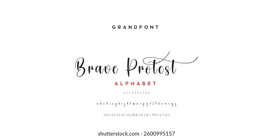 signature Font Calligraphy Logotype Script Brush Font Type Font lettering handwritten
