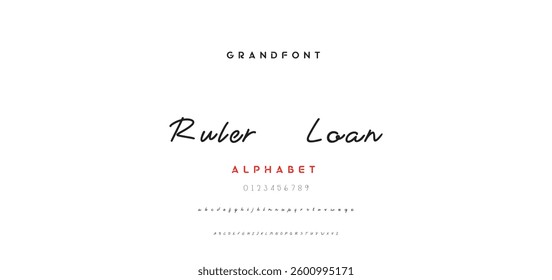 signature Font Calligraphy Logotype Script Brush Font Type Font lettering handwritten