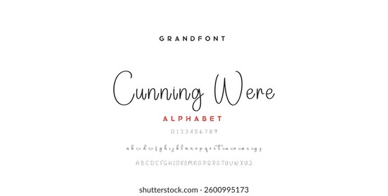 signature Font Calligraphy Logotype Script Brush Font Type Font lettering handwritten