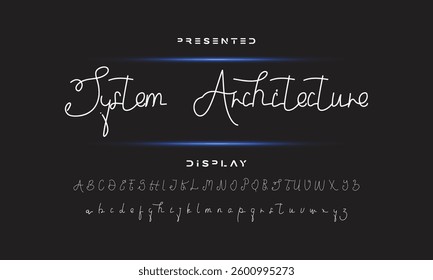 signature Font Calligraphy Logotype Script Brush Font Type Font lettering handwritten