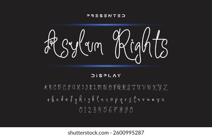 signature Font Calligraphy Logotype Script Brush Font Type Font lettering handwritten