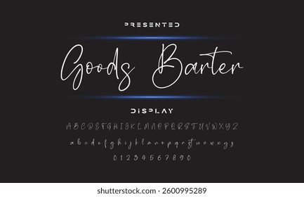 signature Font Calligraphy Logotype Script Brush Font Type Font lettering handwritten