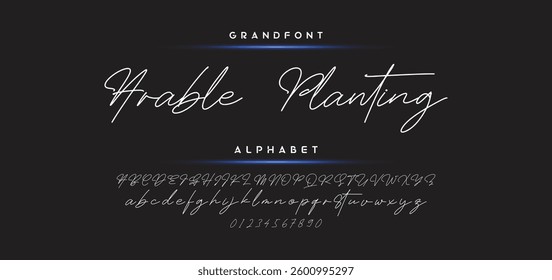 signature Font Calligraphy Logotype Script Brush Font Type Font lettering handwritten