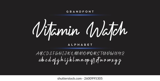 signature Font Calligraphy Logotype Script Brush Font Type Font lettering handwritten