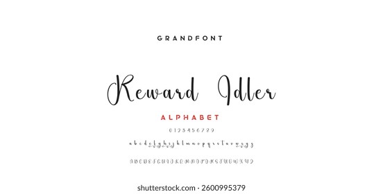 signature Font Calligraphy Logotype Script Brush Font Type Font lettering handwritten