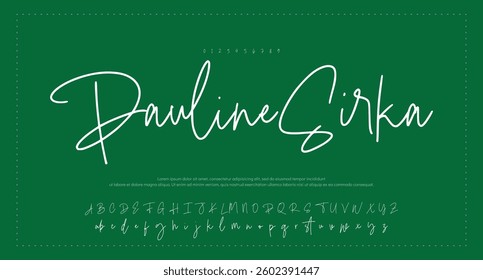 signature Font Calligraphy Logotype Script Brush Font Type Font lettering handwritten