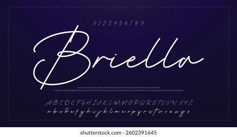 signature Font Calligraphy Logotype Script Brush Font Type Font lettering handwritten