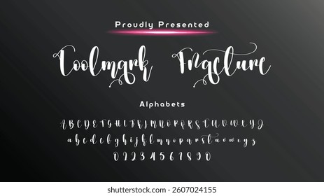 signature Font Calligraphy Logotype Script Brush Font Type Font lettering handwritte