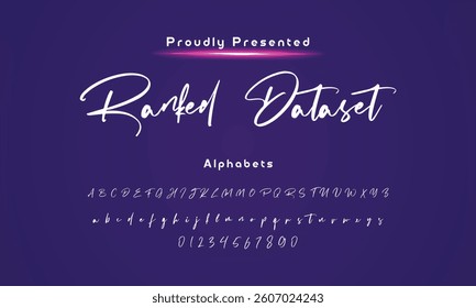 signature Font Calligraphy Logotype Script Brush Font Type Font lettering handwritte
