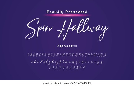 signature Font Calligraphy Logotype Script Brush Font Type Font lettering handwritte