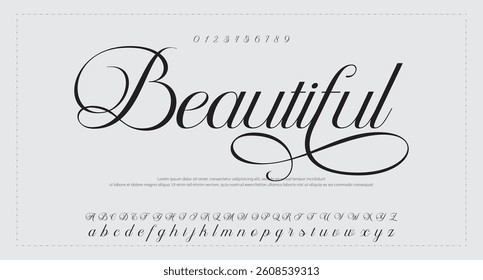 signature Font Calligraphy Logotype Script Brush Font Type Font lettering handwritten