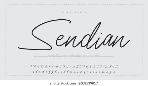 signature Font Calligraphy Logotype Script Brush Font Type Font lettering handwritten