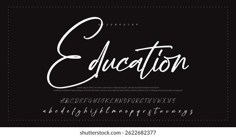 Signature Font Calligraphy Logotype Script Brush Font Type Font lettering handwritten