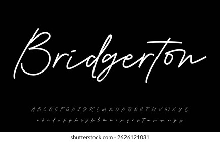 signature Font Calligraphy Logotype Script Brush Font Type Font lettering handwritten 