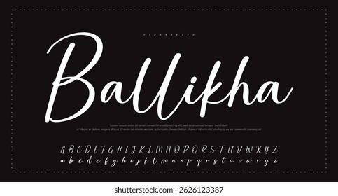 signature Font Calligraphy Logotype Script Brush Font Type Font lettering handwritten 