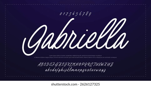 firma Caligrafía de fuentes Logotipo Script Pincel Tipo de fuente Letras de fuentes escritas a mano 