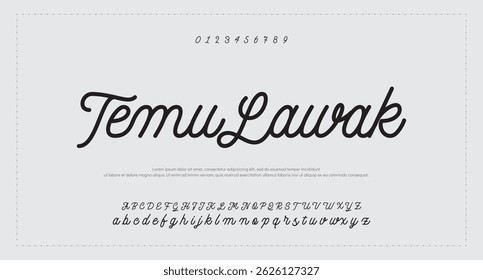 signature Font Calligraphy Logotype Script Brush Font Type Font lettering handwritten 