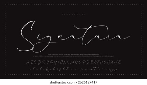 Signature Font Calligraphy Logotype Script Brush Font Type Font lettering handwritten 
