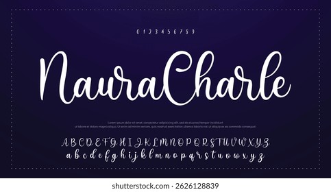 Signature Font Calligraphy Logotype Script Font Type Font lettering handwritten