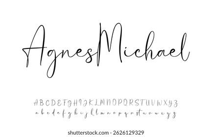 signature Font Calligraphy Logotype Script Brush Font Type Font lettering handwritten 