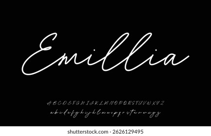 signature Font Calligraphy Logotype Script Brush Font Type Font lettering handwritten 