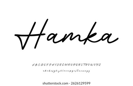 assinatura Fonte Caligrafia Tipo de Logotipo Script Pincel Tipo de Fonte Letras de fonte manuscritas