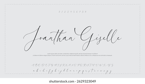 signature Font Calligraphy Logotype Script Brush Font Type Font lettering handwritten 