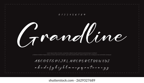 signature Font Calligraphy Logotype Script Brush Font Type Font lettering handwritten 