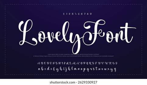 firma Caligrafía de fuentes Logotipo Script Pincel Tipo de fuente Letras de fuentes escritas a mano 