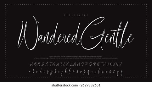 signature Font Calligraphy Logotype Script Brush Font Type Font lettering handwritten