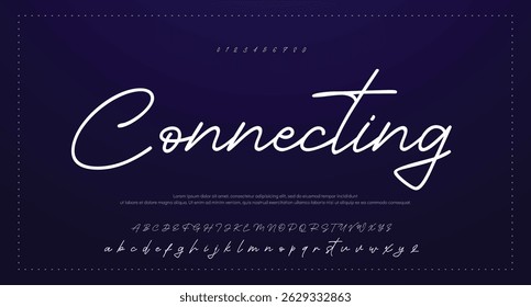 signature Font Calligraphy Logotype Script Brush Font Type Font lettering handwritten