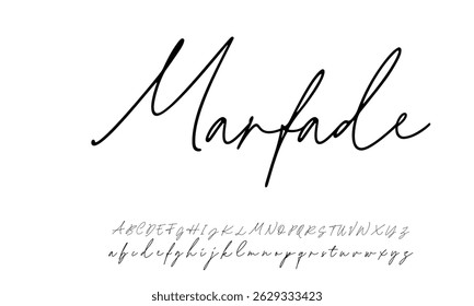 firma Caligrafía de fuentes Logotipo Script Pincel Tipo de fuente Letras de fuentes escritas a mano 