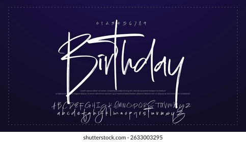signature Font Calligraphy Logotype Script Brush Font Type Font lettering handwritten 