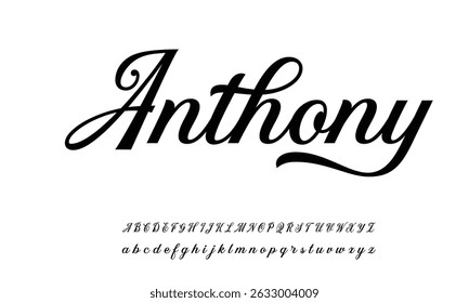 firma Caligrafía de fuentes Logotipo Script Pincel Tipo de fuente Letras de fuentes escritas a mano