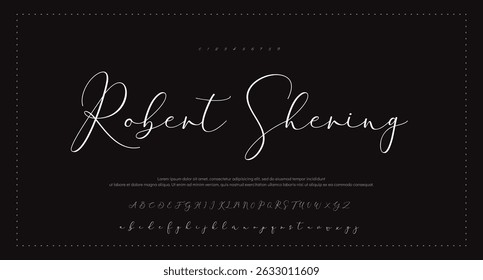 signature Font Calligraphy Logotype Script Brush Font Type Font lettering handwritten 
