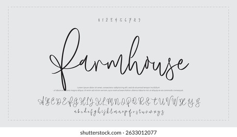 signature Font Calligraphy Logotype Script Brush Font Type Font lettering handwritten