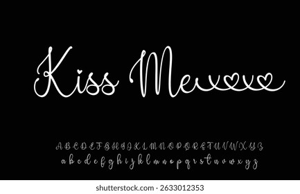 signature Font Calligraphy Logotype Script Brush Font Type Font lettering handwritten 