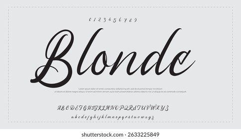 assinatura Fonte Caligrafia Tipo de Logotipo Script Pincel Tipo de Fonte Letras de fonte manuscritas 