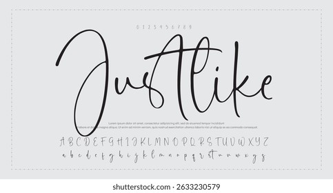 signature Font Calligraphy Logotype Script Brush Font Type Font lettering handwritten 