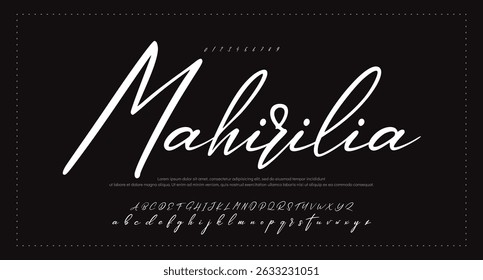 firma Caligrafía de fuentes Logotipo Script Pincel Tipo de fuente Letras de fuentes escritas a mano 